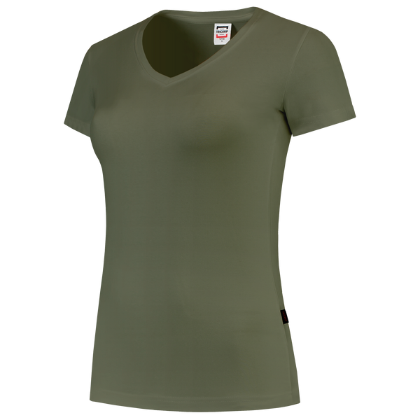 Tricorp T-Shirt V Hals Slim Fit Dames Army (2 stuks)