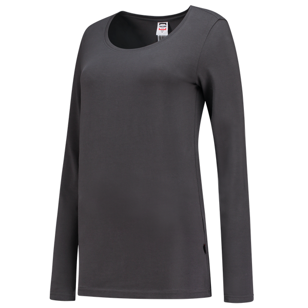 Tricorp T-Shirt Lange Mouw Dames Darkgrey