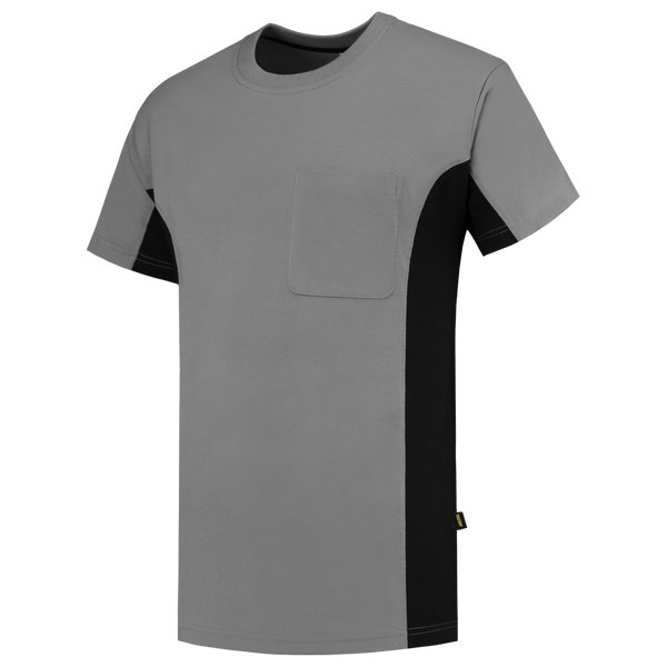 Tricorp T-Shirt Bicolor Borstzak Grey-Black