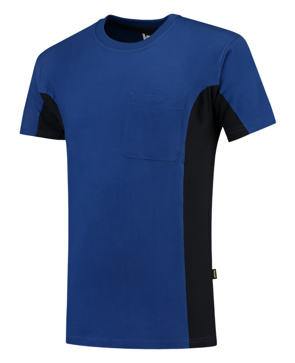 Tricorp T-Shirt Bicolor Borstzak Royalblue-Navy