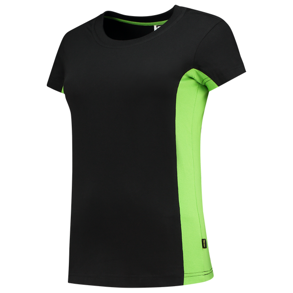 Tricorp T-Shirt Bicolor Dames Black-Lime