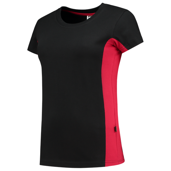 Tricorp T-Shirt Bicolor Dames Black-Red