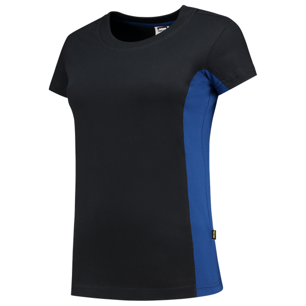 Tricorp T-Shirt Bicolor Dames Navy-Royalblue