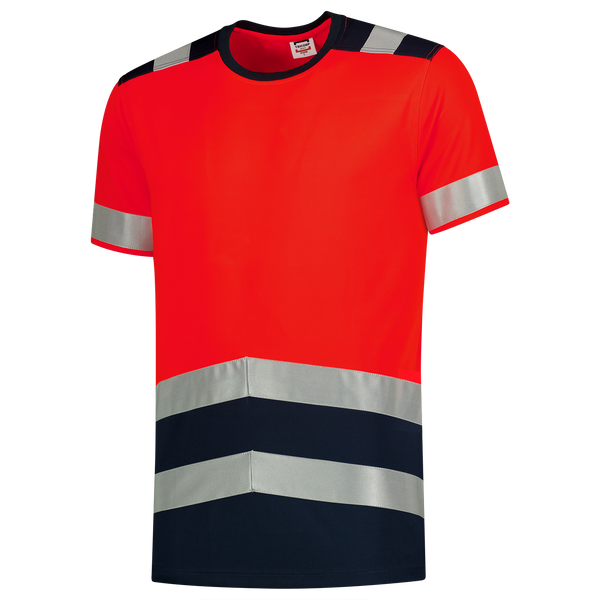 Tricorp T-Shirt High Vis Bicolor Fluor Red-Ink