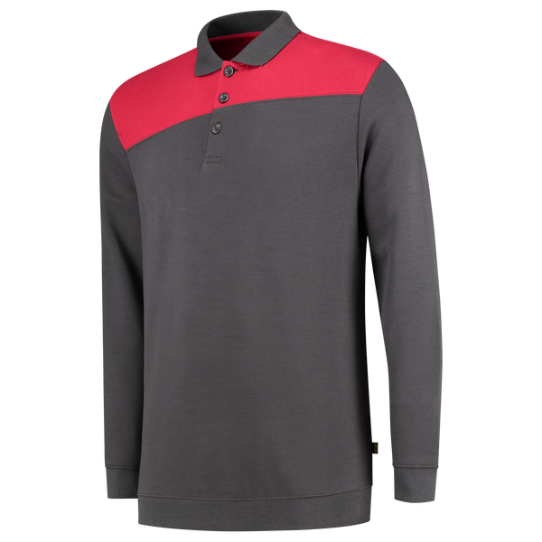 Tricorp Polosweater Bicolor Naden Darkgrey-Red