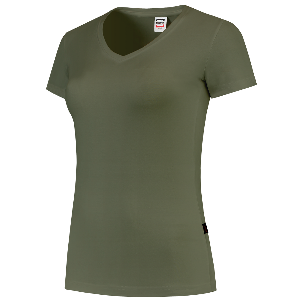 Tricorp T-Shirt V Hals Slim Fit Dames Army (2 stuks)