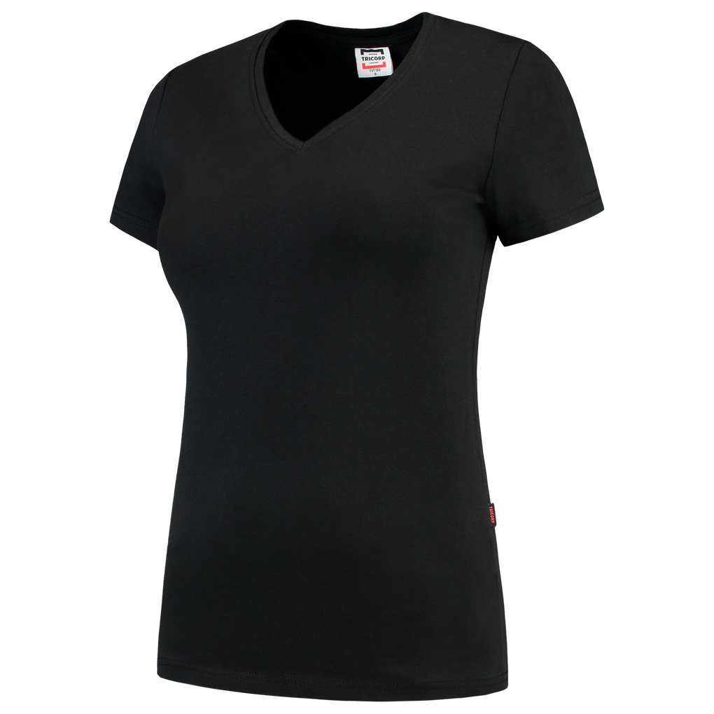 Tricorp T-Shirt V Hals Slim Fit Dames Black (2 stuks)