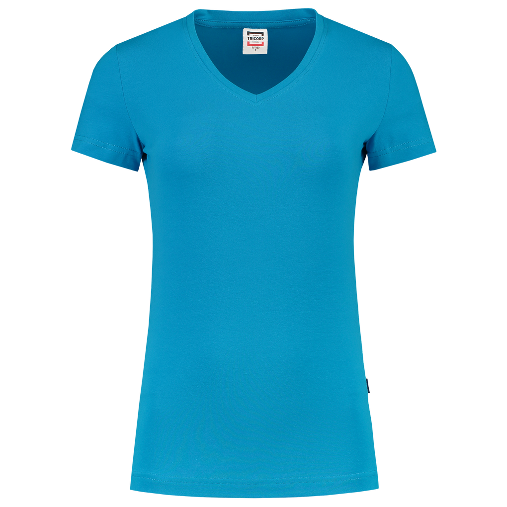 Tricorp T-Shirt V Hals Slim Fit Dames Turquoise (2 stuks)