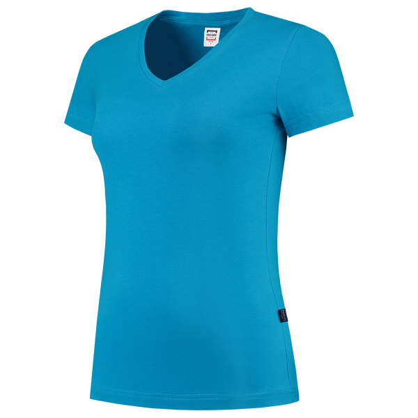 Tricorp T-Shirt V Hals Slim Fit Dames Turquoise (2 stuks)
