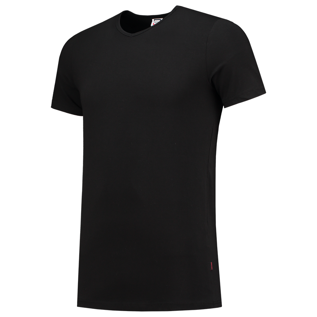 Tricorp T-Shirt Elastaan Slim Fit V Hals Black
