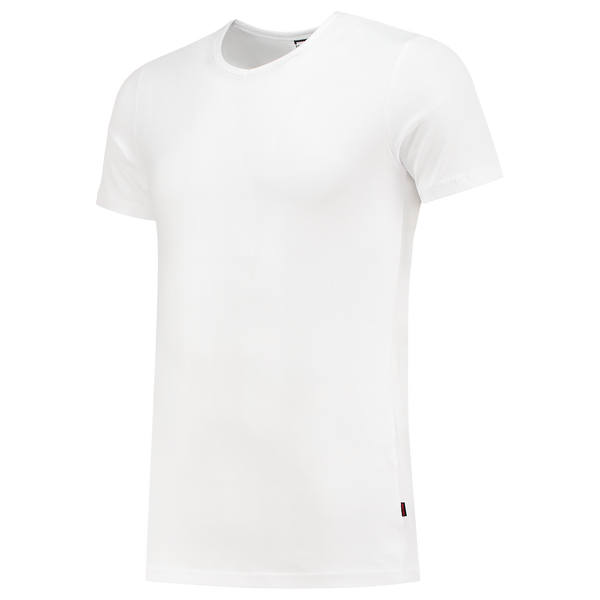 Tricorp T-Shirt Elastaan Slim Fit V Hals White