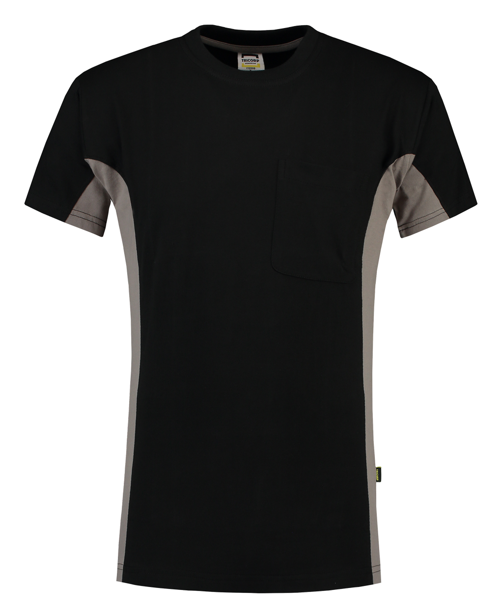 Tricorp T-Shirt Bicolor Borstzak Black-Grey