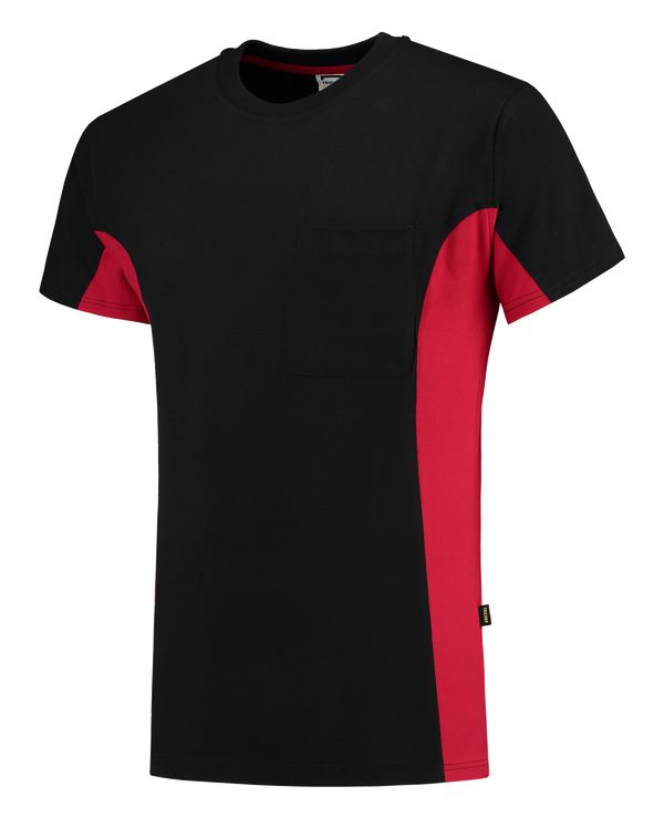 Tricorp T-Shirt Bicolor Borstzak Black-Red
