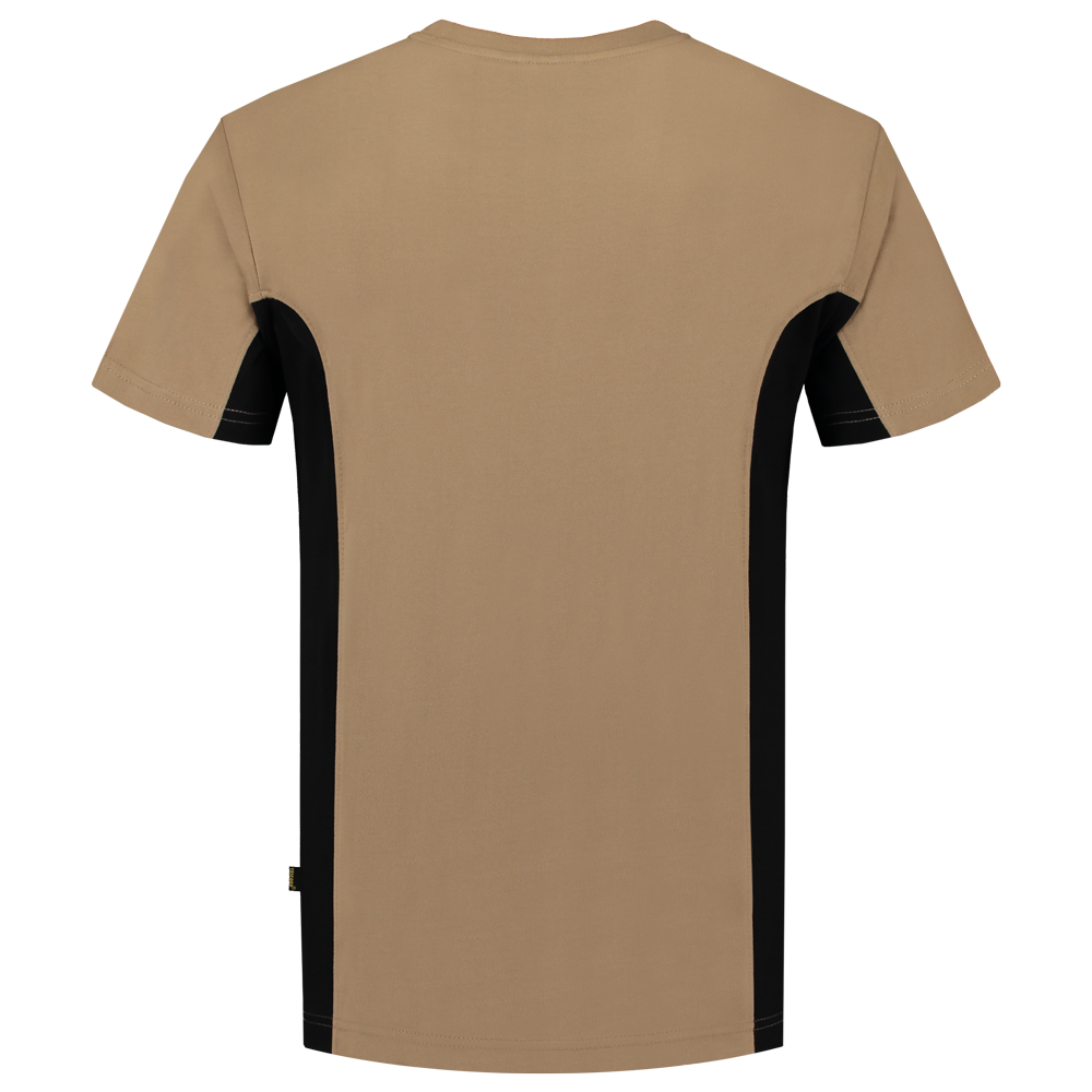 Tricorp T-Shirt Bicolor Borstzak Khaki-Black