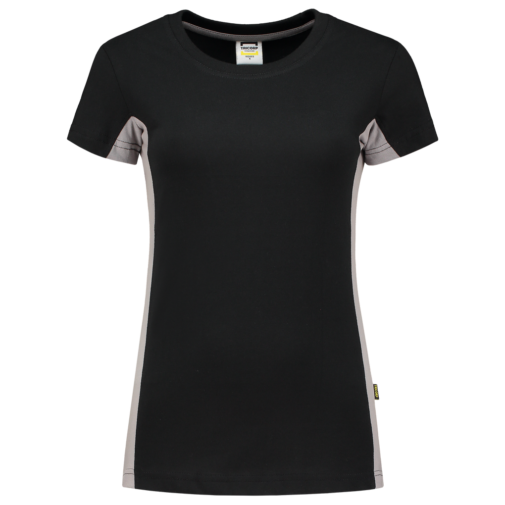 Tricorp T-Shirt Bicolor Dames Black-Grey