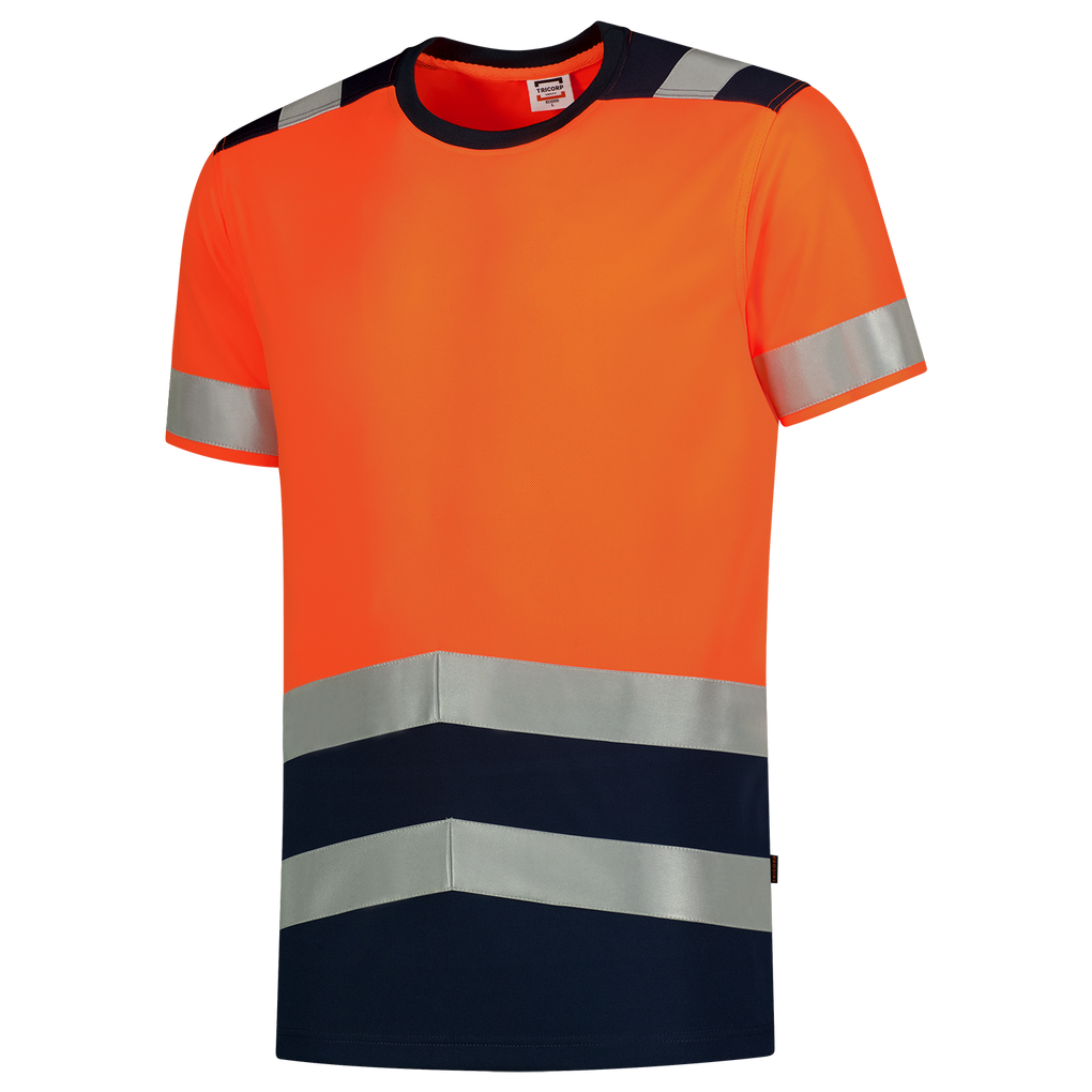 Tricorp T-Shirt High Vis Bicolor Fluor Orange-Ink