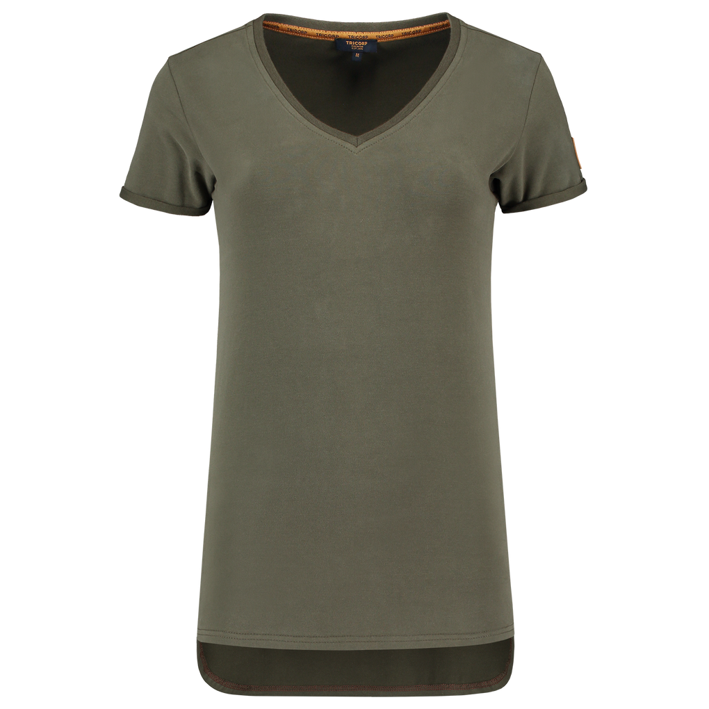 Tricorp T-Shirt Premium V Hals Dames Army