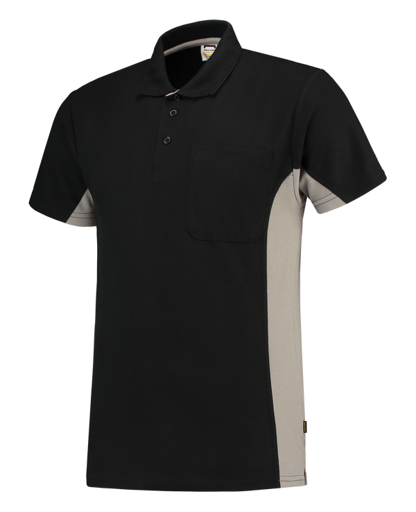 Tricorp Poloshirt Bicolor Borstzak Black-Grey