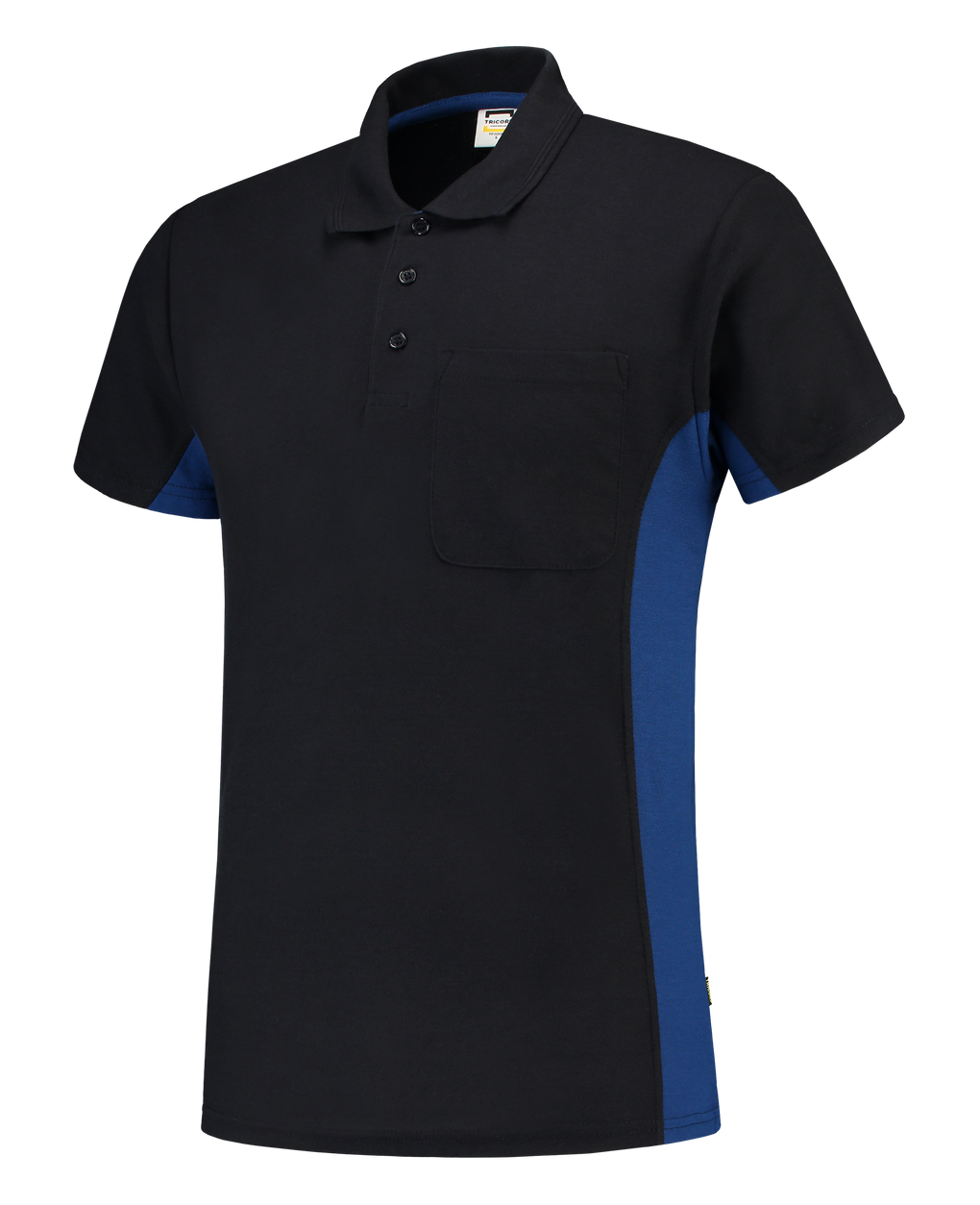 Tricorp Poloshirt Bicolor Borstzak Navy-Royalblue