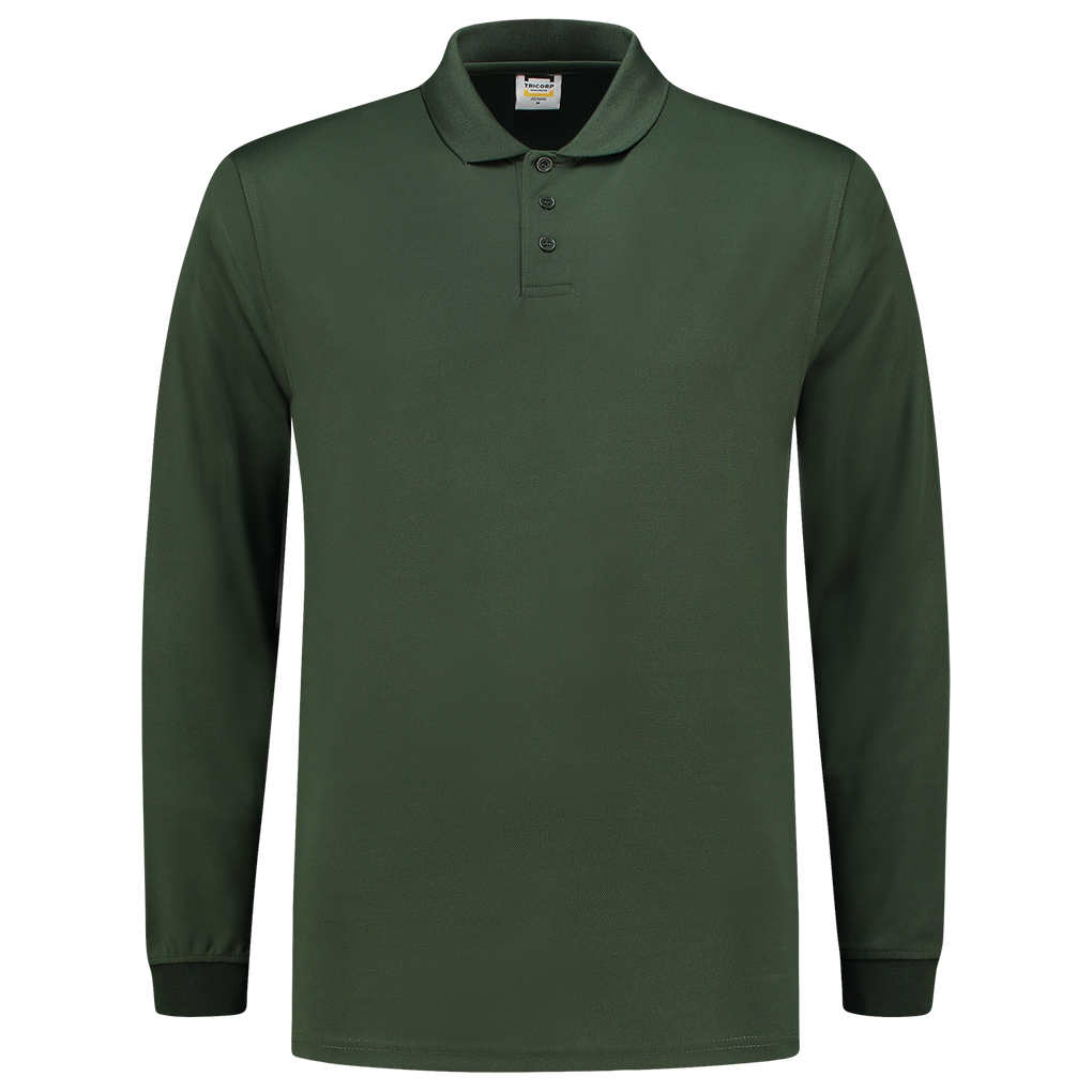 Tricorp Poloshirt UV Block Cooldry Lange Mouw Bottlegreen