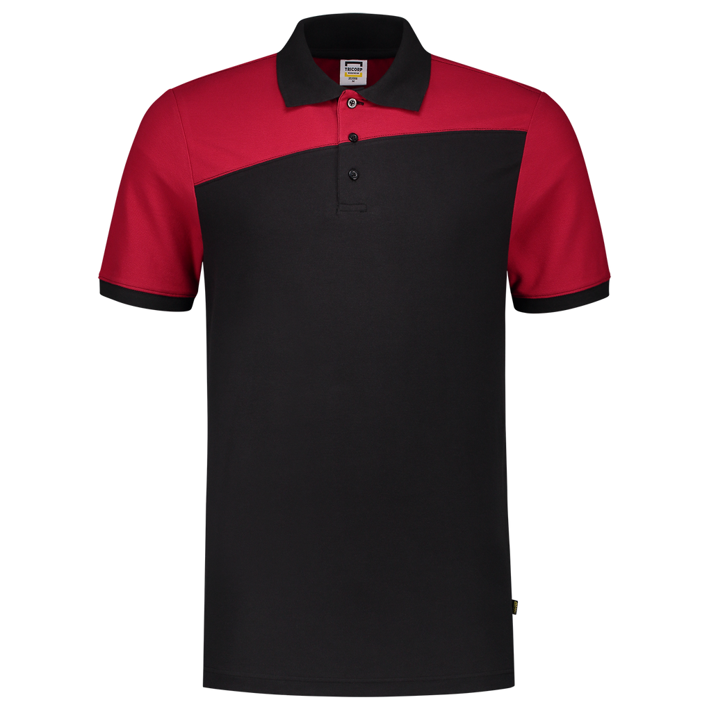 Tricorp Poloshirt Bicolor Naden Black-Red