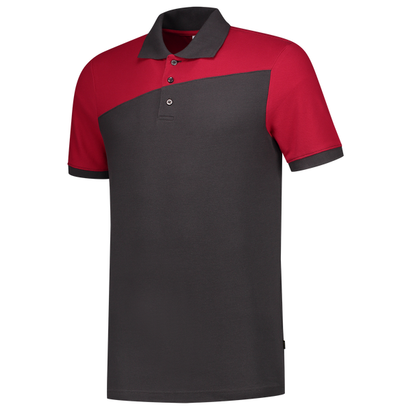 Tricorp Poloshirt Bicolor Naden Darkgrey-Red