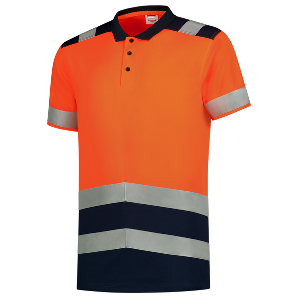 Tricorp Poloshirt High Vis Bicolor Fluor Orange-Ink
