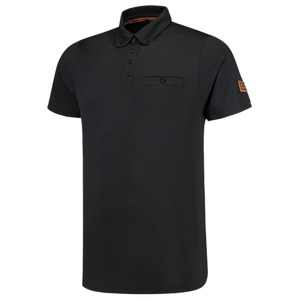Tricorp Poloshirt Premium Button Down Black