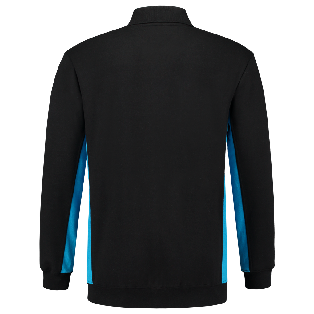 Tricorp Polosweater Bicolor Borstzak Black-Turquoise