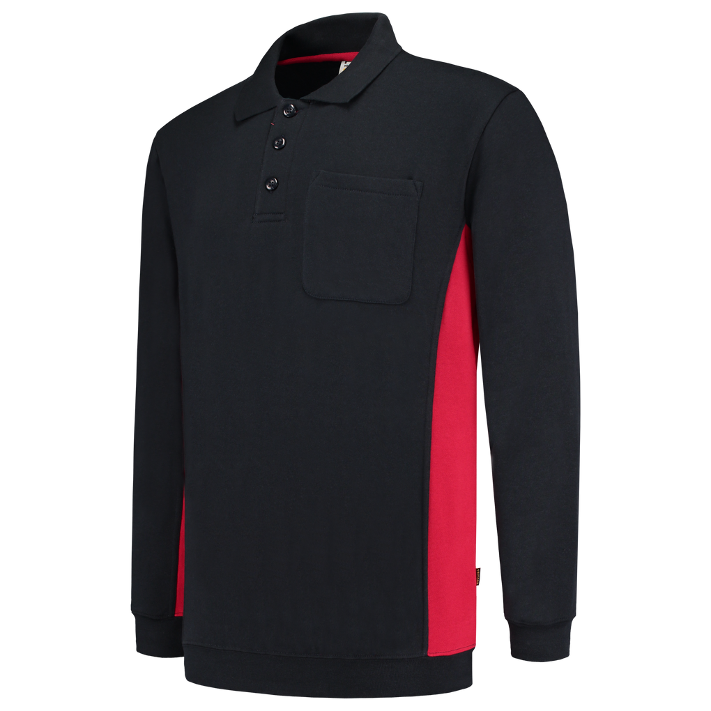 Tricorp Polosweater Bicolor Borstzak Navy-Red