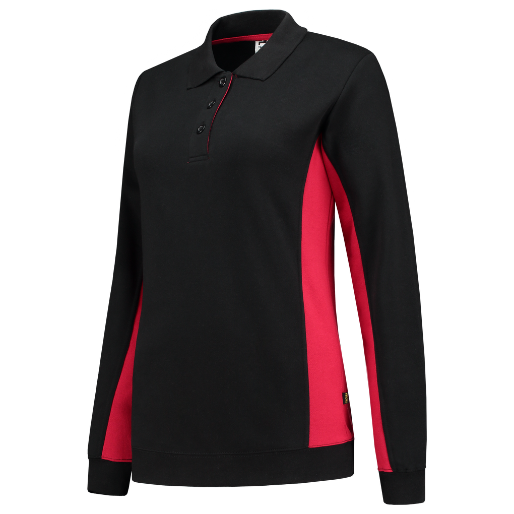 Tricorp Polosweater Bicolor Dames Black-Red