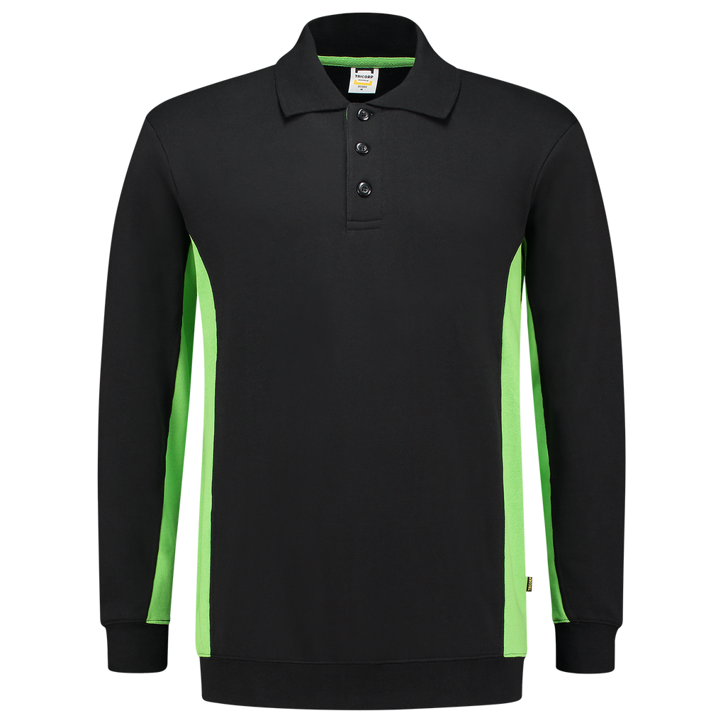 Tricorp Polosweater Bicolor Black-Lime
