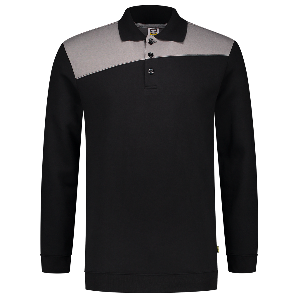Tricorp Polosweater Bicolor Naden Black-Grey