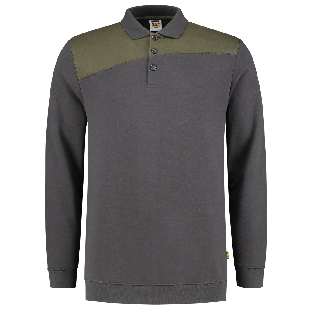 Tricorp Polosweater Bicolor Naden Darkgrey-Army