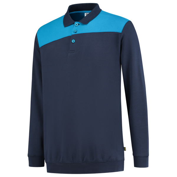 Tricorp Polosweater Bicolor Naden Ink-Turquoise
