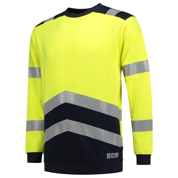 Tricorp Sweater Multinorm Bicolor Fluor Yellow-Ink
