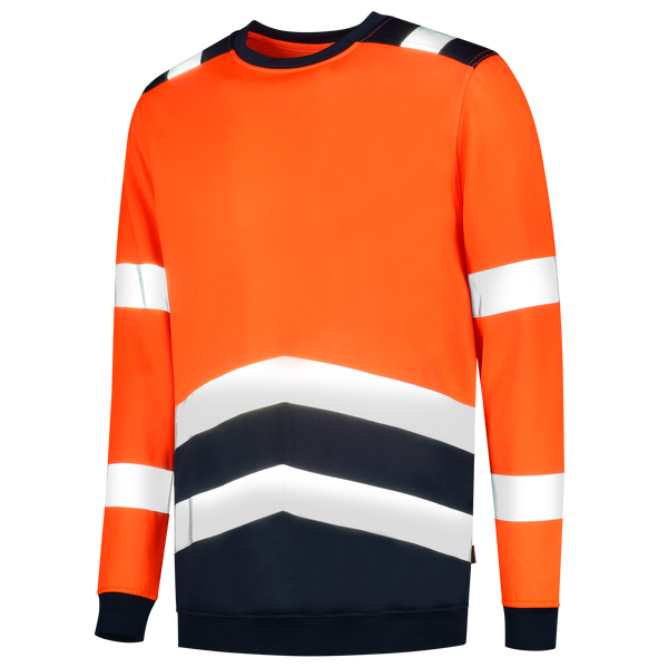 Tricorp Sweater High Vis Bicolor Fluor Orange-Ink