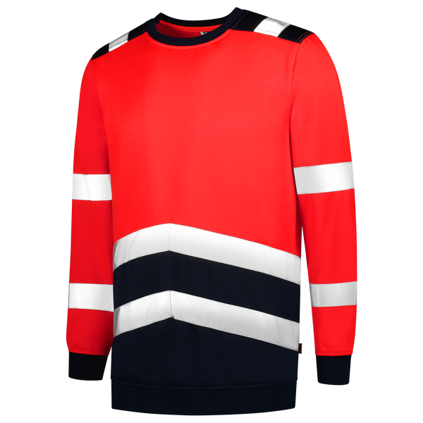 Tricorp Sweater High Vis Bicolor Fluor Red-Ink