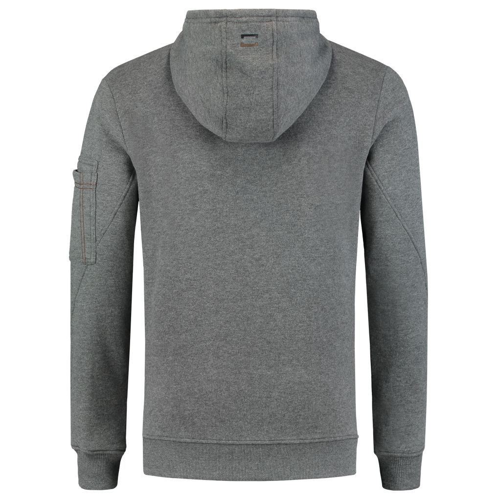 Tricorp Sweater Premium Capuchon Logo Stonemel