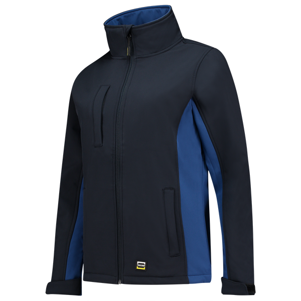 Tricorp Softshell Bicolor Dames Navy-Royalblue