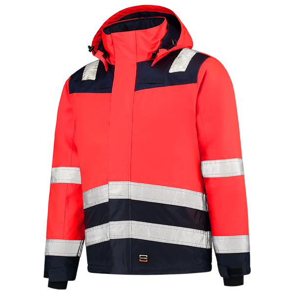 Tricorp Midi Parka High Vis Bicolor Fluor Red-Ink