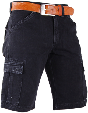 Crosshatch Mariner Black Jeans Short